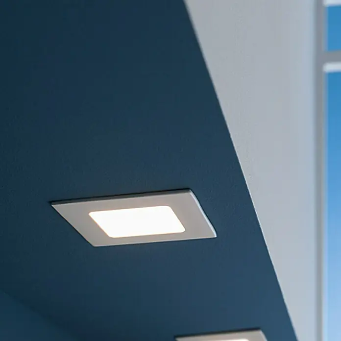 Tween Light Led-inbouwspot - 2,7 W, 85 x 85 mm, Warm wit, Gegoten metaal