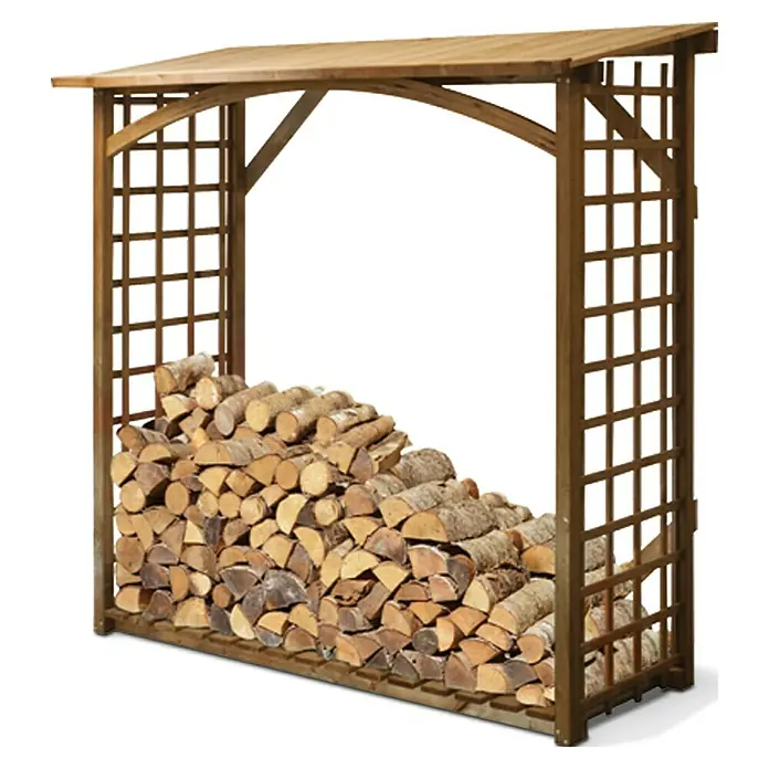 Kaminholzregal Spessart - 80 x 190 x 190 cm, Holz