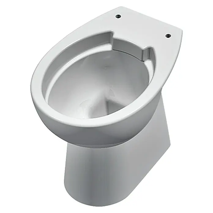 Camargue Stand-WC Metz - Spülrandlos, Ohne Spezialglasur, Spülform: Tief, WC Abgang: Waagerecht, Weiß