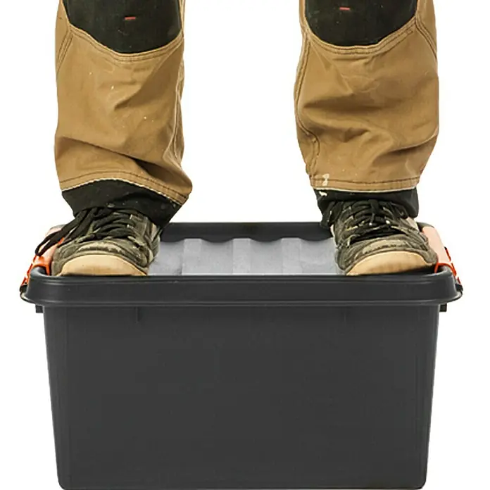 SmartStore Aufbewahrungsbox Robust - L x B x H: 50 x 39 x 26 cm, Kunststoff, Schwarz - Stimmungsaufnahme