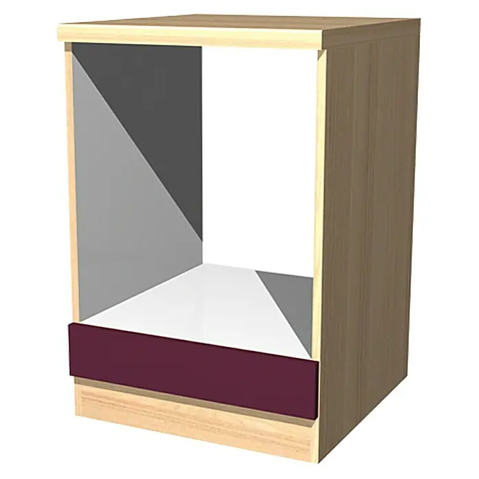 Flex-Well Sofia Herd-Umbauschrank - 57 x 60 x 86 cm, Dekor Front: Akazie/Aubergine
