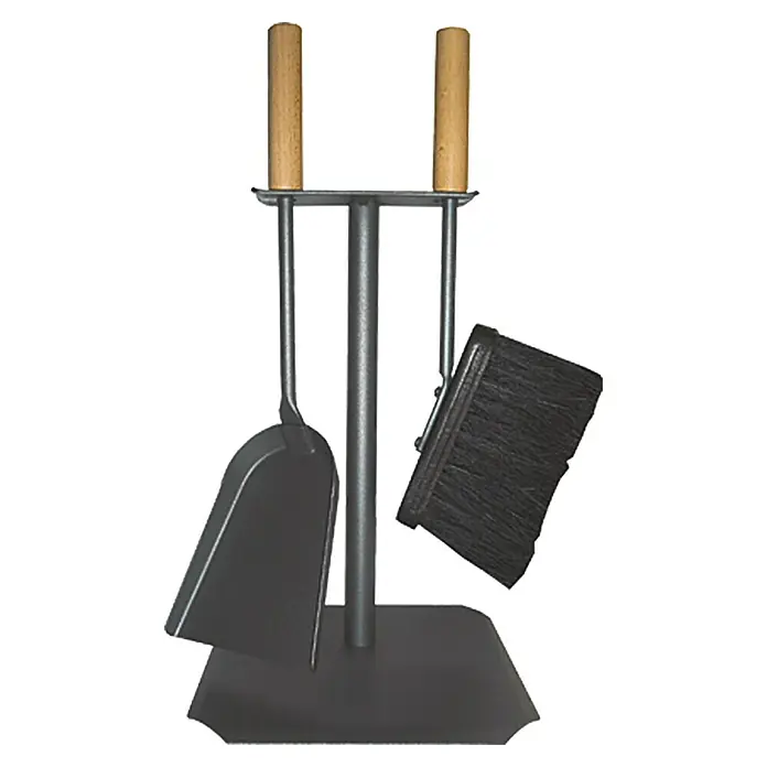 Lienbacher Kamingarnitur - 2 -tlg., Anthrazit, Höhe: 39 cm - Vorderansicht