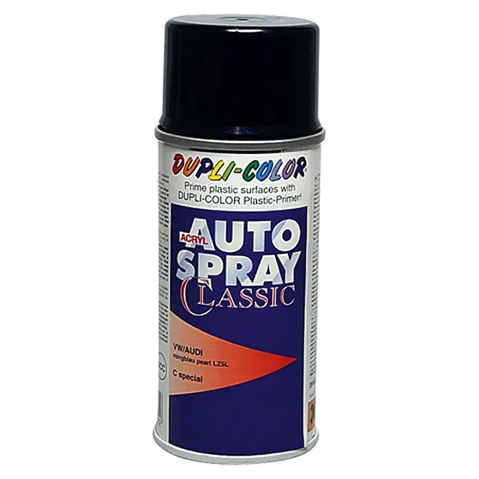 Dupli-Color Acryl-Autospray Classic - Audi/VW, Mingblau Pearl, 150 ml - Vorderansicht