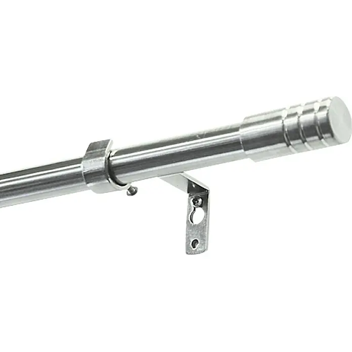 Stilgarnitur Zylinder - Edelstahloptik, 120 cm - 210 cm, Durchmesser: 19 mm, Metall