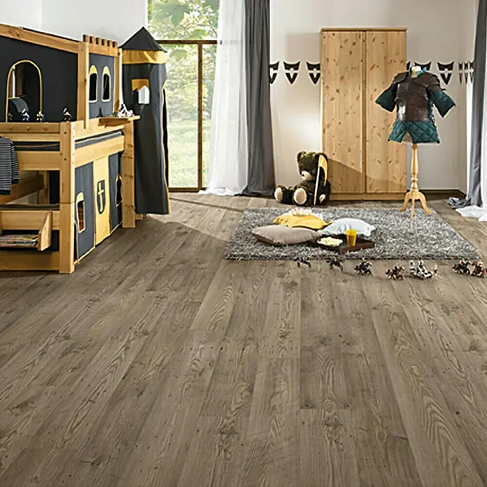 LOGOCLIC Vinto Laminat Kesten Velina - 1.285 x 192 x 10 mm, Rustikalni pod - Živopisni prikaz