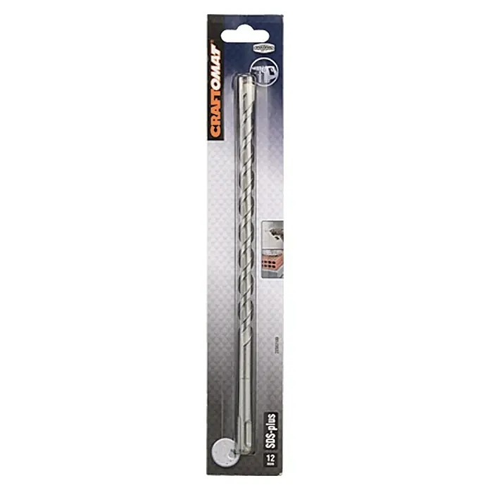 Craftomat Svrdlo za beton SDS-Plus - Promjer: 12 mm, Duljina: 260 mm - Pogled sprijeda