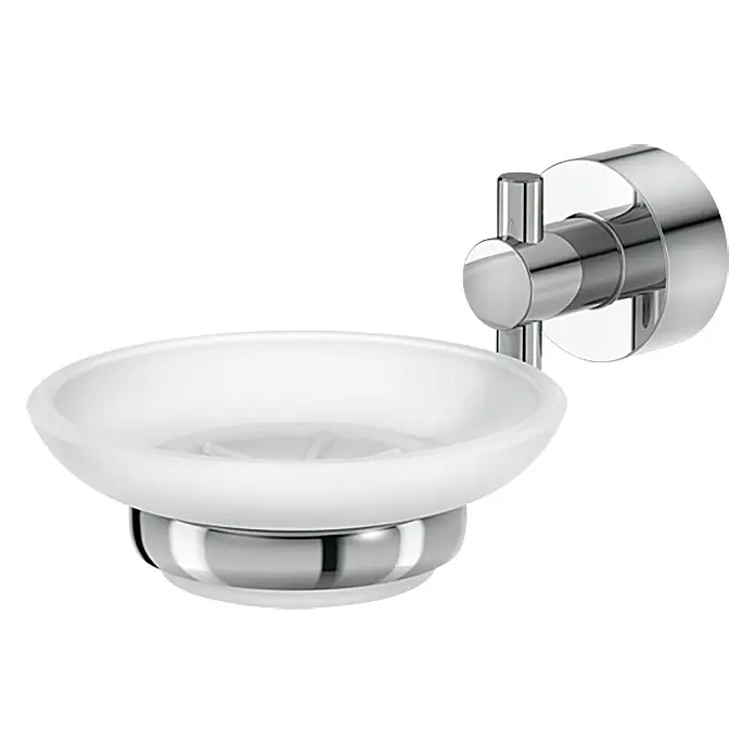 Lenz Pisa Soporte de jabón - Con soporte, Cromo, Brillante - Vista de perfil derecho