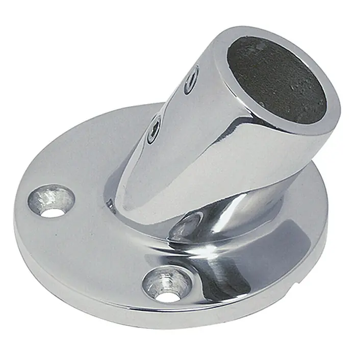 Relingfuß - Neigungswinkel: 60 °, Durchmesser: 22 mm, Edelstahl, A4