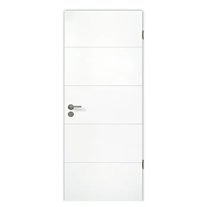 Kilsgaard Wohnungseingangstür Typ 57/14 SK1 KK2 - Klimaklasse II, DIN Anschlag: Rechts, 860 x 1.985 mm, Weiß - Vorderansicht