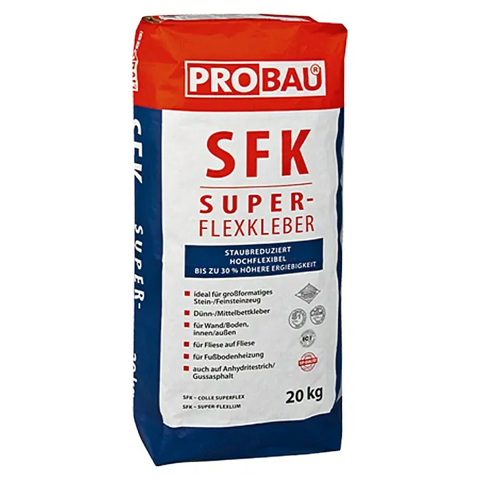 Probau Flexkleber Superflex SFK - 20 kg - Vorderansicht