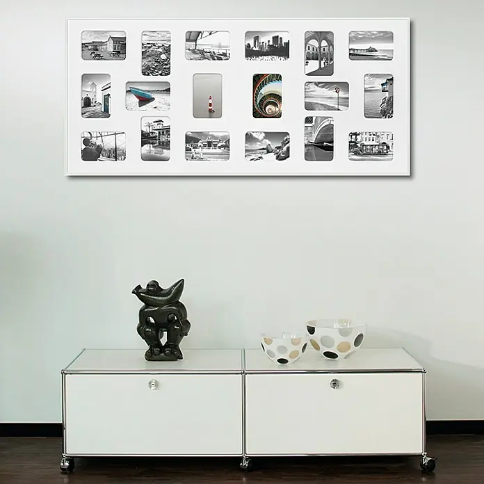 Collagerahmen Pixel - Weiß, 109,2 x 49,5 cm, Aluminium