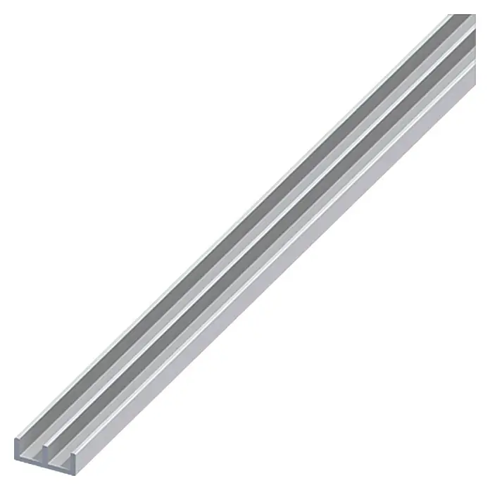 Kantoflex Führungsschiene - 1.000 x 15,9 x 6 mm, Montage: Unten, Aluminium, Silber - Linke Seitenansicht