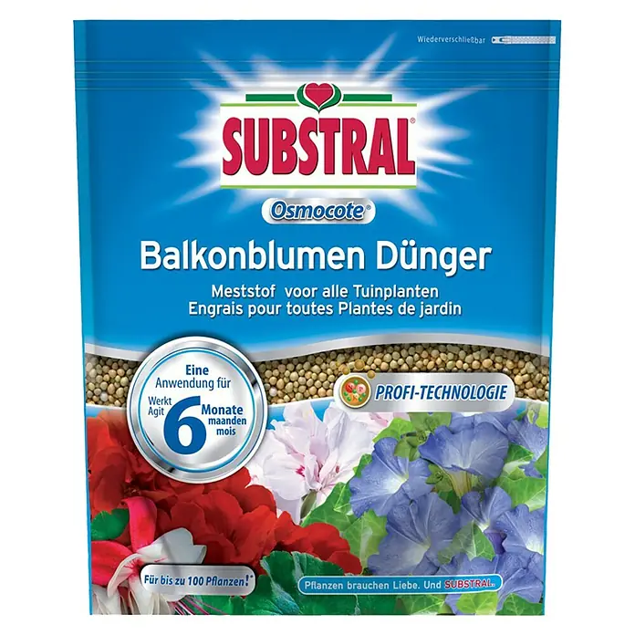 Substral Osmocote Balkonblumendünger - 1,5 kg, Inhalt ausreichend für ca.: 100 Pflanzen - Vorderansicht