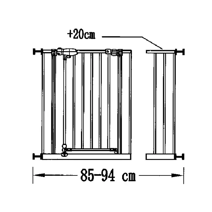 Sicherheitsgitter Premium - Höhe: 75 cm, 65 cm - 104 cm - Skizze