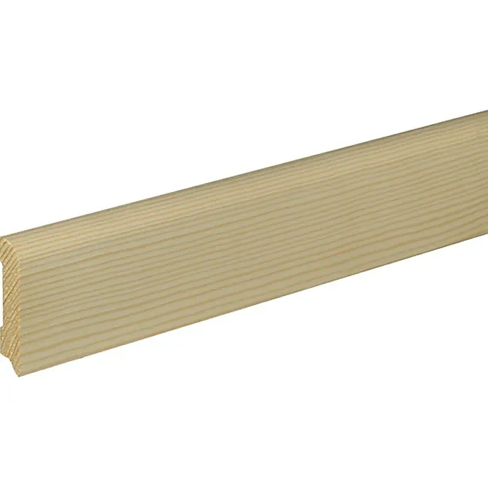 Podna kutna lajsna SF265 - 2,4 m x 1,3 cm x 6 cm, Smreka-bor - Pogled s lijeve strane