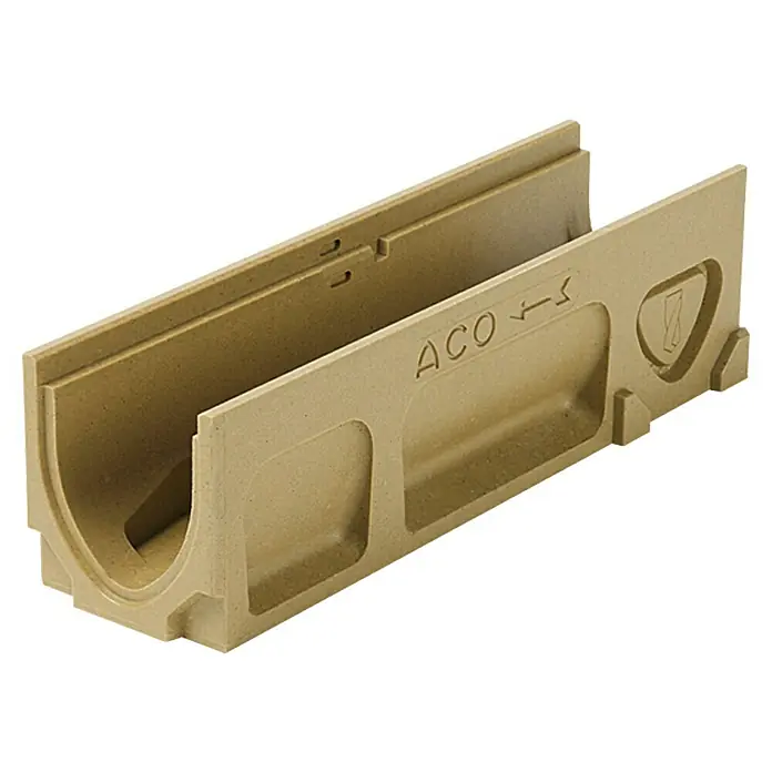 ACO Galaline Rinnenkörper - 50 x 13,5 x 13,8 cm, Polymerbeton - Linke Seitenansicht