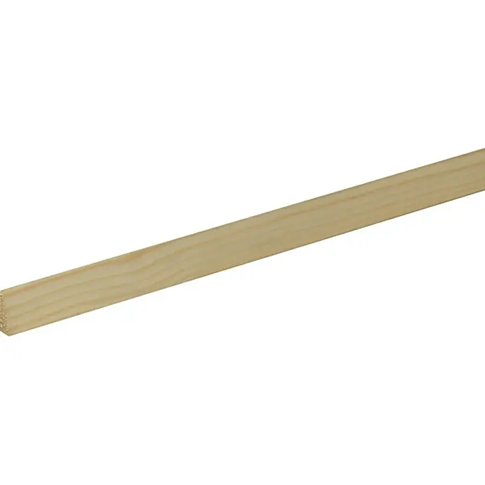 Profiles and more Dreikantleiste - 1 m x 19 mm x 8 mm, Nordische Kiefer, Unbehandelt - Linke Seitenansicht