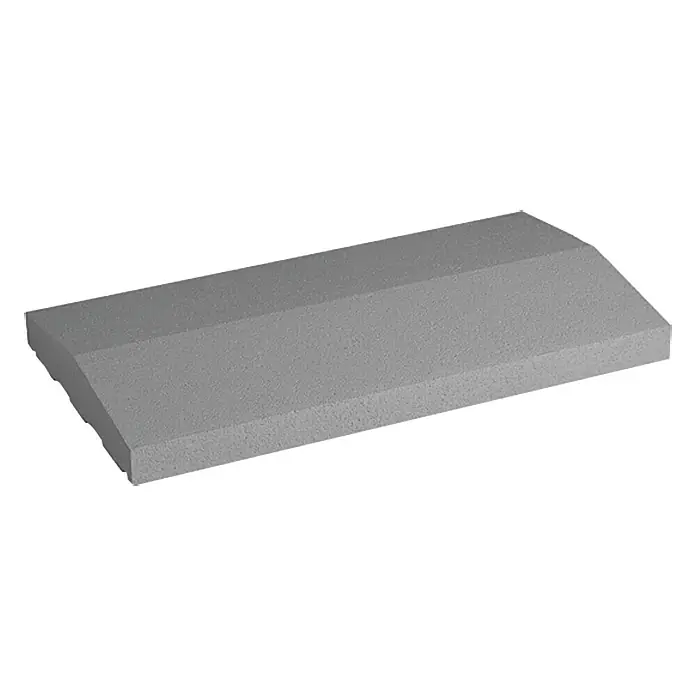 Mauerabdeckplatte Satteldach - Grau/Anthrazit, 50 x 25 cm, Beton