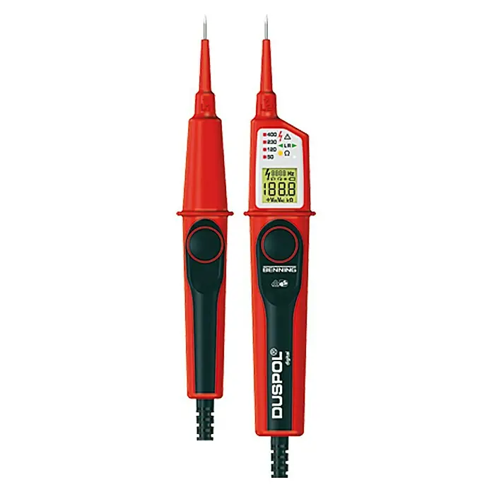 Benning Spannungsprüfer Duspol digital - Messbereich Wechselspannung: 1 - 1.000 V, Messbereich Gleichspannung: 1 V - 1.200 V, Messbereich Frequenz: 1 Hz - 1.000 Hz, Schutzart: IP65