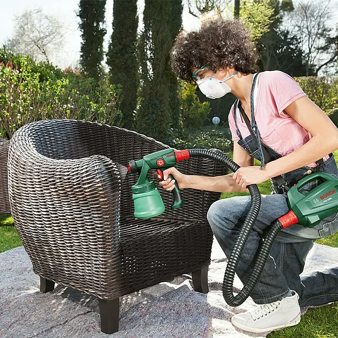 Bosch Sistema de pulverización de pintura PFS 1000 - Apto para: Barnices, Absorción nominal de corriente: 410 W, 800 ml