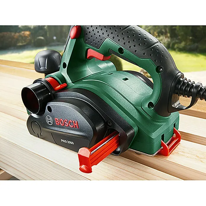 Bosch Handhobel PHO 2000 - 680 W, Hobeltiefe: 0 mm - 2 mm, 19.500 U/min - Detailaufnahme