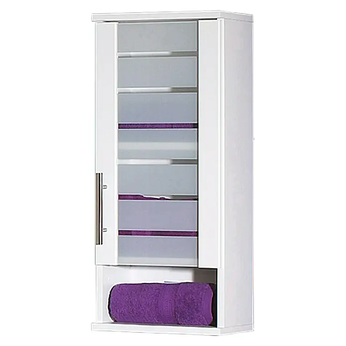 Schildmeyer Niko Oberschrank - 30 x 20,5 x 70,5 cm, Perlweiß - Rechte Seitenansicht