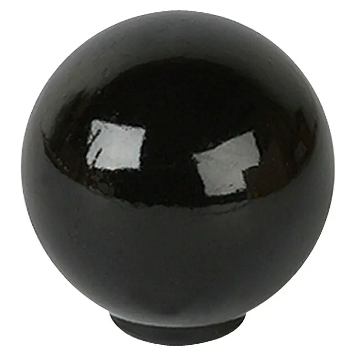 Möbelknopf - Ø x H: 25 x 26 mm, Kunststoff, Schwarz