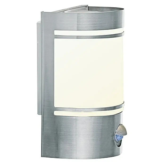 Starlux Aplique exterior con sensor Halmstad - 60 W, 155 x 140 x 107 mm, Plateado, IP44