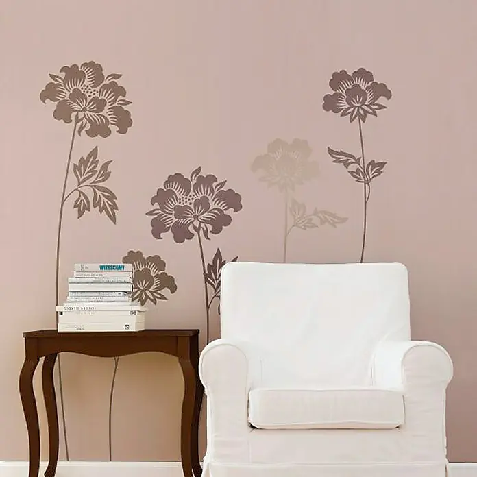 Komar Dekosticker - Grace, Braun/Creme, 100 x 70 cm