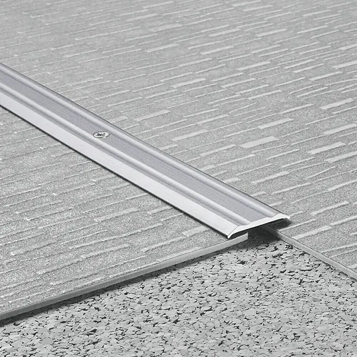 LOGOCLIC Prijelazni profil - Mat plemeniti čelik, 1 m x 25 mm x 2 mm, Vrsta montaže: Vijci - Živopisni prikaz