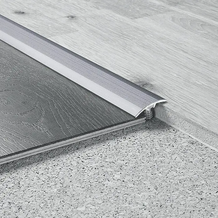 LOGOCLIC Prijelazni profil - Mat plemeniti čelik, 0,9 m x 30 mm, Vrsta montaže: Vijci - Detaljan prikaz