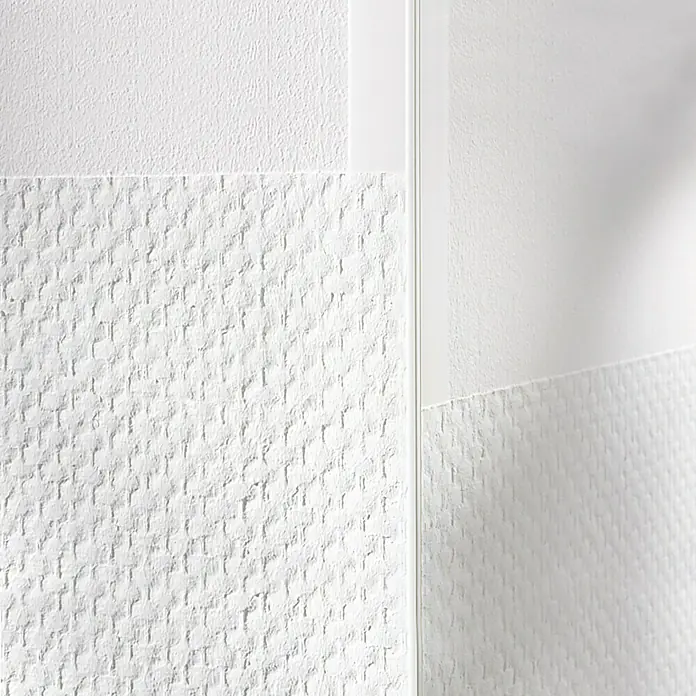 LOGOCLIC Kutna letva za tapete - Bijele boje, 2,6 m x 20 mm x 20 mm - Detaljan prikaz