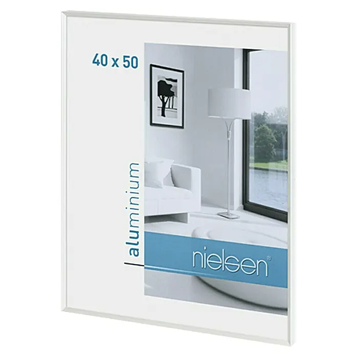 Nielsen Bilderrahmen Pixel - Weiß, 40 x 50 cm, Aluminium - Rechte Seitenansicht