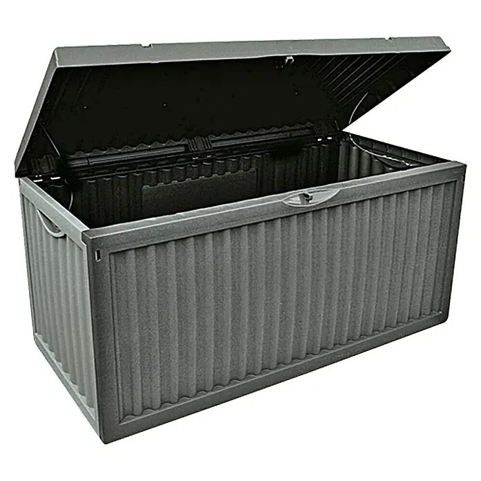 Garten-Aufbewahrungsbox Wave - 120 x 52 x 54 cm, Anthrazit, Kunststoff