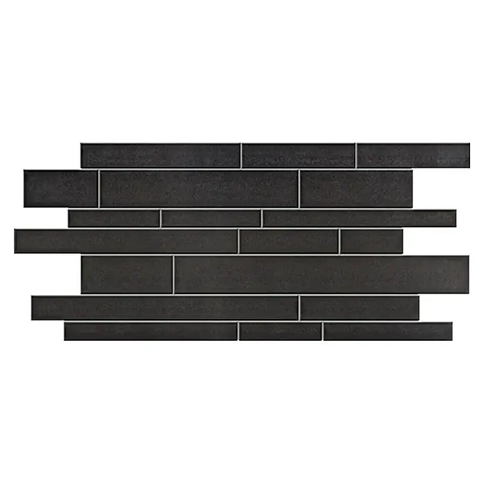 Ambiente by Palazzo Mozaik pločica Brick - 30 x 60 cm, Crne boje, Mat