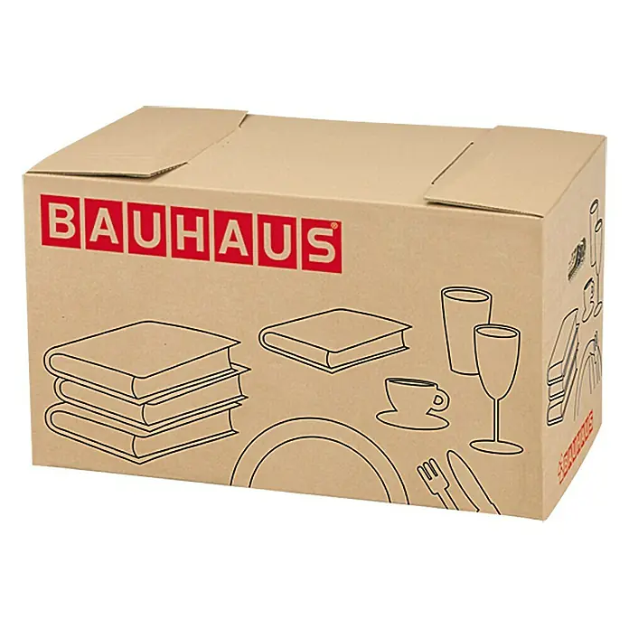 BAUHAUS Kutija za knjige i posuđe - Nosivost: 40 kg, 58 x 33 x 33,5 cm - Pogled s desne strane