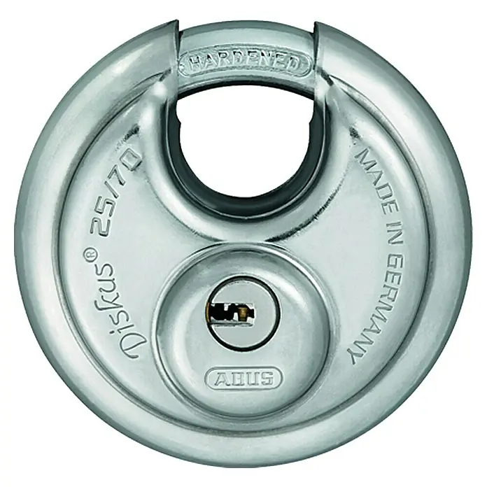 Abus Diskus Diskusschloss 25/70 C - 71 x 71 mm, Bügelstärke: 10 mm - Vorderansicht