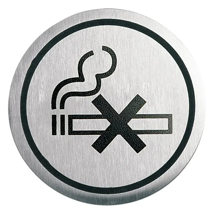Portaferm Symbolschild - Edelstahloptik, Rauchverbot
