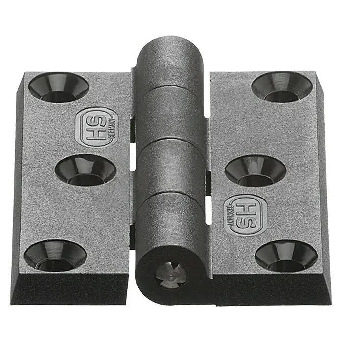 Sprenger Kunststoffscharnier - 50 x 40 mm, Schwarz - Rechte Seitenansicht