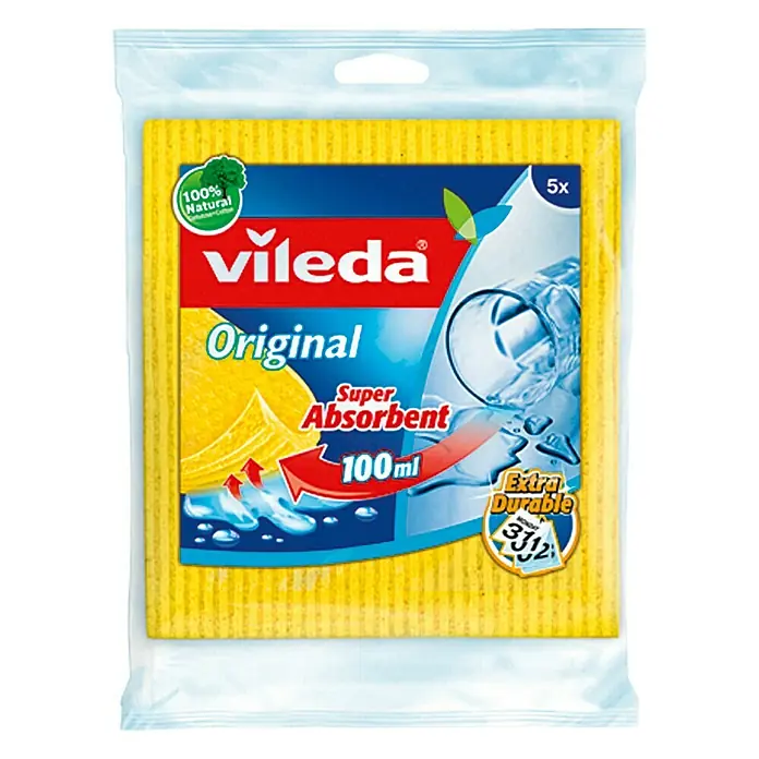Vileda Schwammtuch Original - Cellulose + Cutton 100 %, 5 Stk. - Vorderansicht