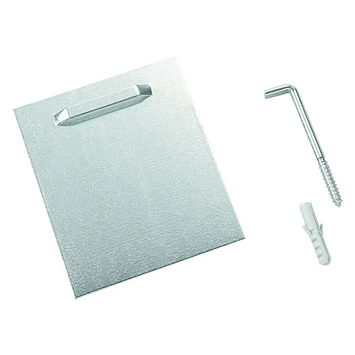 Kristall-Form Ovjesni lim sa kukicom - Srebrne boje, 10 x 8 cm - Pogled sprijeda