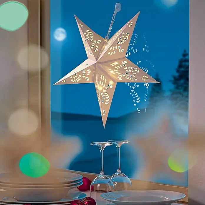 Tween Light LED csillag függő - Belső, Átmérő: 45 cm, Papír, Meleg fehér