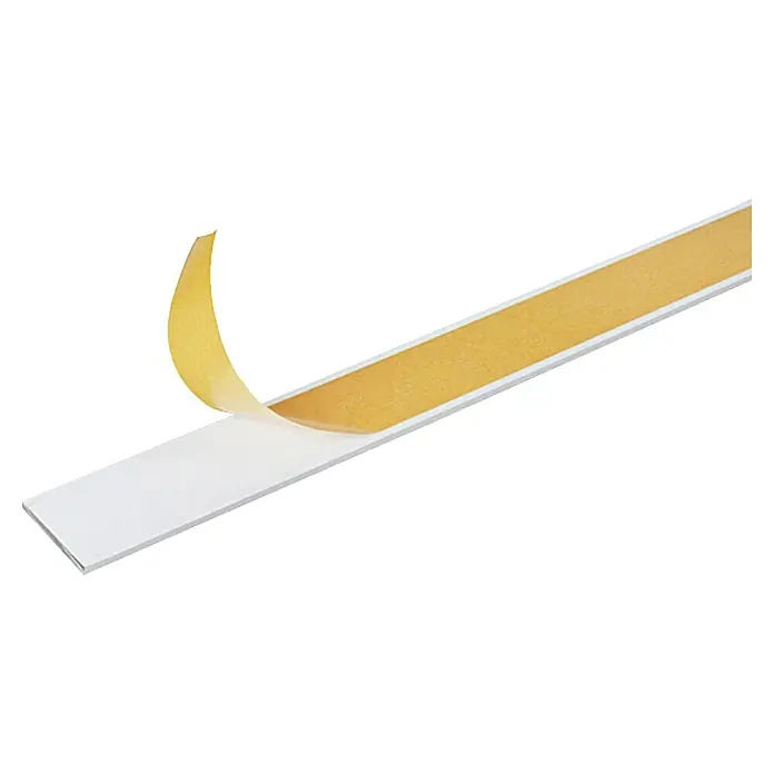 GAH Alberts Plosnati profil - 1 m x 30 mm, Debljina: 2 mm, Aluminij, Bijele boje - Pogled sprijeda