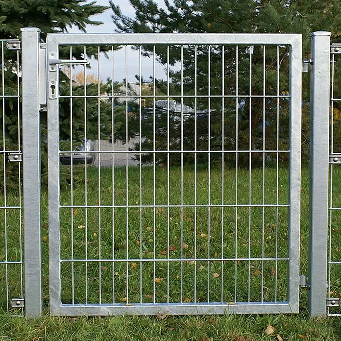 Hadra Zauntor - 1 x 1,2 m, Silbergrau, Metall