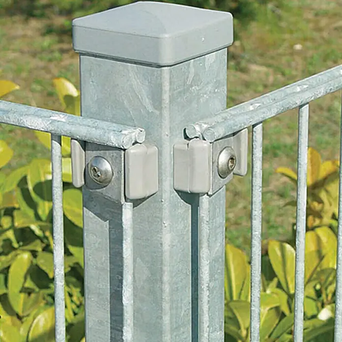 Hadra Eckpfosten - Höhe: 1.500 mm, Silber