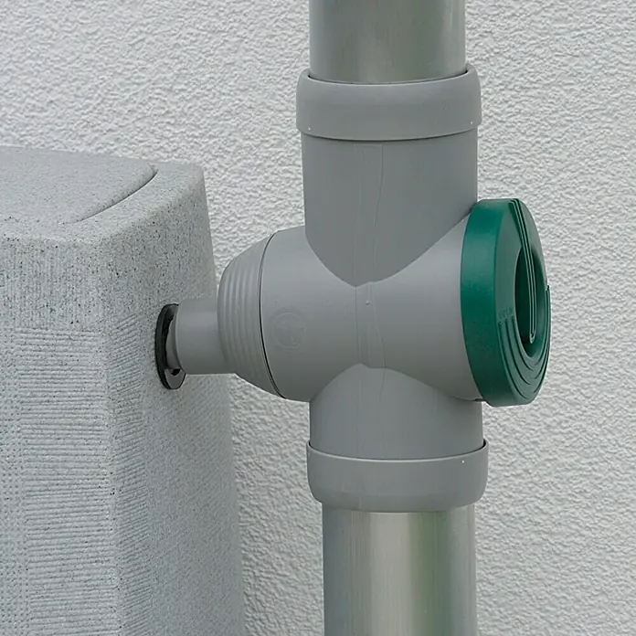 Regensammler Inox - Grau, Grün, Größe Anschluss: 32 mm - Anwendungsbeispiel