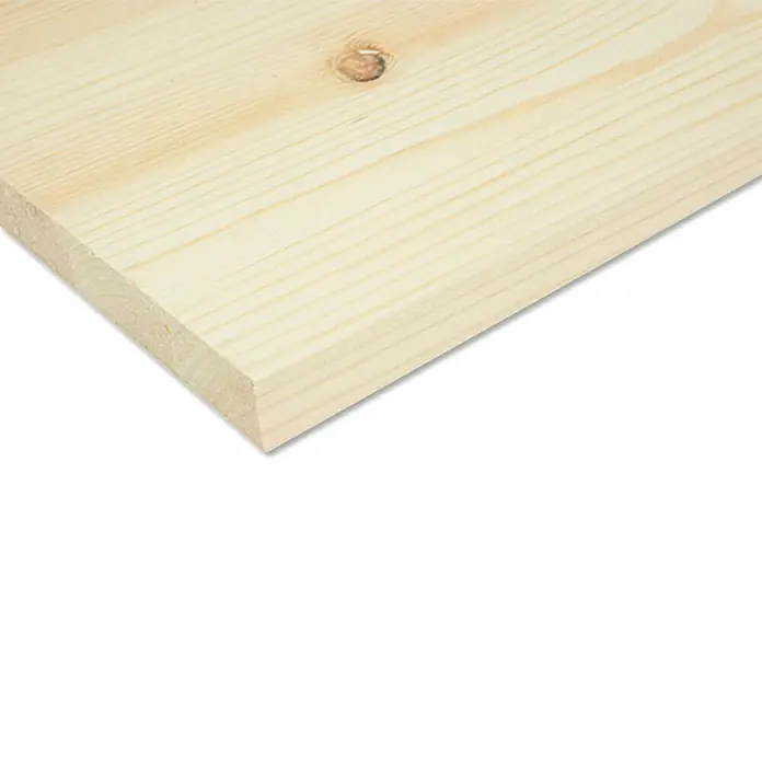 Leimholzplatte nach Maß - Kiefer, Max. Zuschnittsmaß: 2.500 x 1.220 mm, Stärke: 18 mm - Rechte Seitenansicht