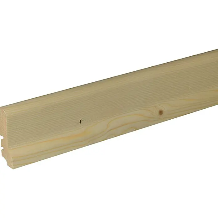 Podna kutna lajsna S7 - 2,4 m x 2 cm x 5,8 cm, Smreka-bor - Pogled s lijeve strane