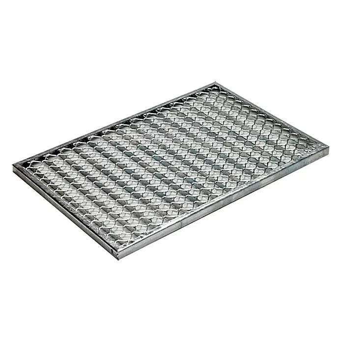 ACO Vario Streckmetallrost - 60 x 40 x 2 cm, Stahl - Linke Seitenansicht