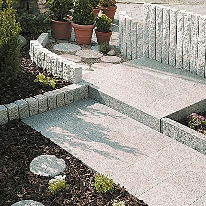 Granitstufe G 603 - Grau, 50 x 33 x 15 cm, Glatt